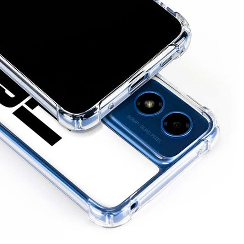 California White Block Moto G 5G (2024) Clear Case